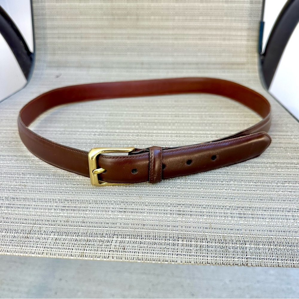 COACH Brown Burnished Cowhide Dress Belt - - Men's Size 38/95